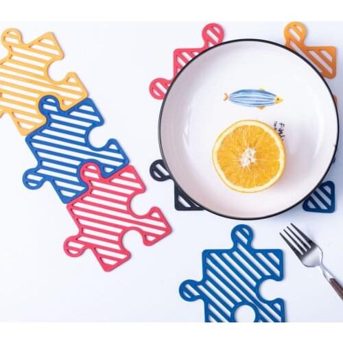 4Pcs/Set Placemat Double Sided Available No Smell TPE Tea Coffee Cup Coaster for Creative Kitchen Accessories Table Mat New