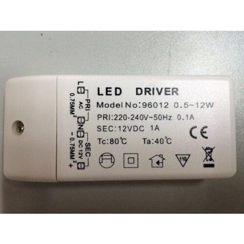5pcs led drivers for MR16 MR11 LED LIGHT BULB Electronic Driver Transformer DC12V 12W 1A 1000MA