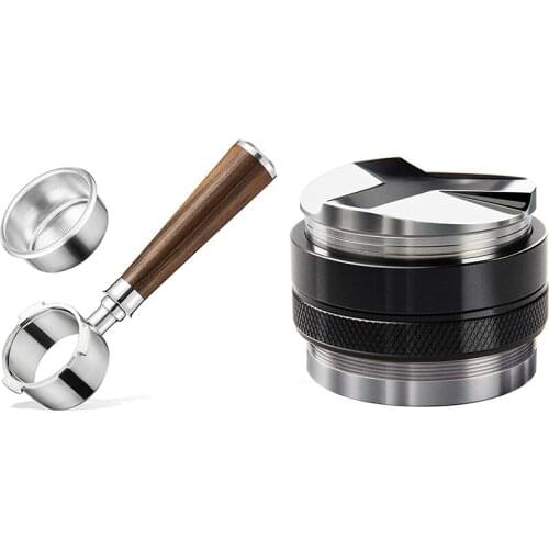 54mm Coffee Bottomless Portafilter and 53mm Coffee Distributor and Tamper for Breville 8 Series Other Espresso Machine