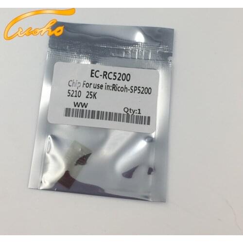 6 pcs SP5200 toner chip for Ricoh SP5200 SP5210 toner cartridge chip 25K