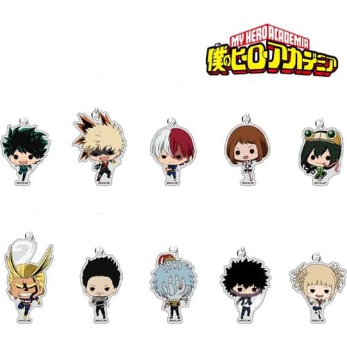 Anime My Hero Academia Midoriya Izuku Todoroki Shoto Acrylic Keychain Pendant Bags Charm Decor Cartoon Cosplay Accessories Toys