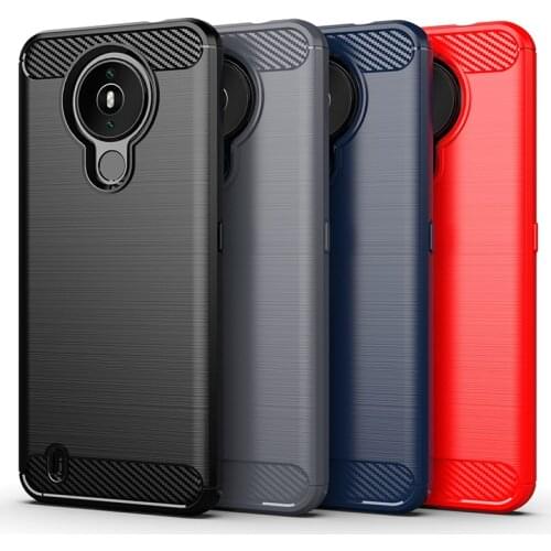 For Cover Nokia 1.4 Case For Nokia 1.4 Soft TPU Bumper Carbon Fiber Phone Case For Nokia 2.4 3.4 5.4 6.2 7.2 8.3 5.3 1.4 Fundas