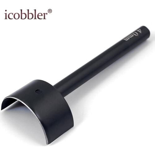 The New Leather Punch Tool Black Shallow Semi-circular Punch Steel Belt Tail Cut Punch Diamond Cut for Leather Cutting