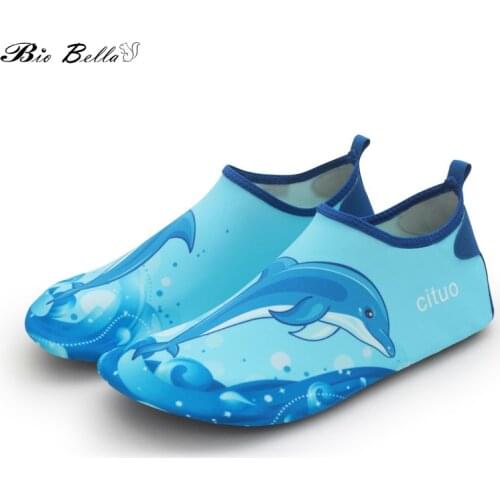 Kids Summer Slippers Childrens Beach Shoes Non-slip Breathable Boys and Girls Baby Swimming Whale Shark Print Wading Shoes
