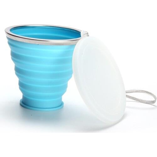 Hot Sales 180/250ML Sports Tour Silicone Water Cup Travel Cup Folding Retractable Telescopic Coffee Cup Folding Outdoor Tea Cups
