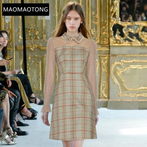 Модные платья в клетку ILYBOOJUN China At AliExpress