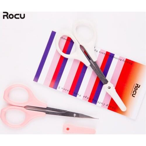 1pc Makeup Scissors Small Stainless Steel Eyebrow Eyelash Nose Hair Scissor Sharp Tip Skid Handle Facial Trimming Beauty Tools