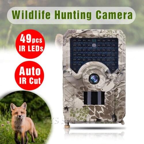 PR-200 Mini Hunting Tail Camera 49 Infrared LEDs Night Vision 1080P HD Video Waterproof Outdoor Wildlife Micro Cam Camara Espia