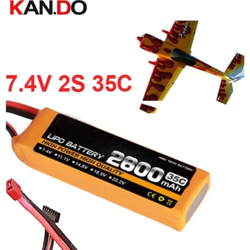 2s 35c 7.4v 2600mah airplane model battery 35C aeromodeling battery model aircraft lithium polymer battery airplane battery