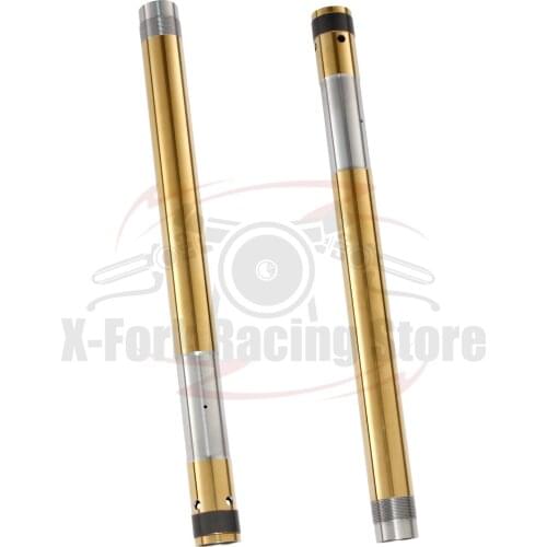 Motorcycle Gold Front Fork Inner Tubes Pipes 1 Pair For Suzuki RGV250 VJ22 41x522mm 51110-22D00