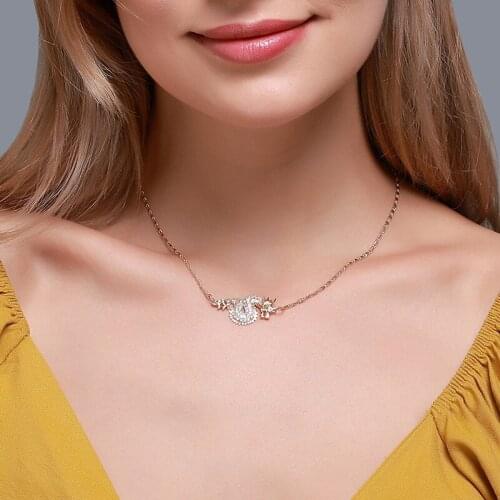 2020 New Exquisite Rhinestone Dragon Pendant Necklaces 12 Twelve Zodiac Necklace for Women Men Gold Silver Color Chains Jewelry