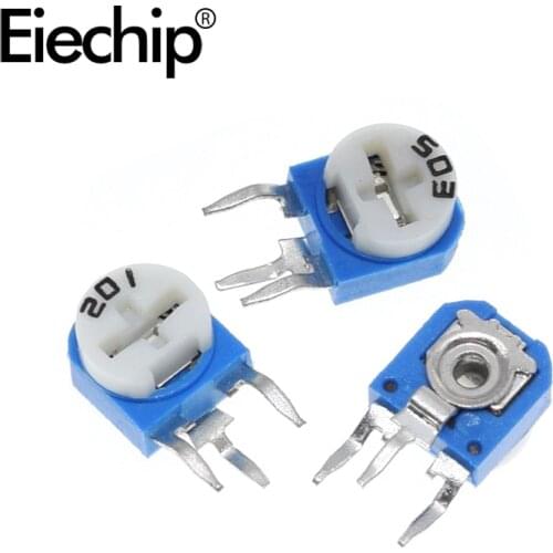 20pcs RM063 New Trimmer Potentiometer 100 Ohm 200 Ohm 500 Ohm 1K 2K 5K 10K 20K 50K 100K 200K 500K 1M adjustable potentiometer