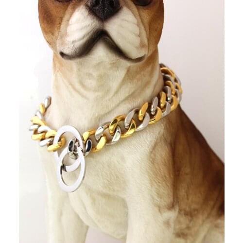 12/15mm Stainless Steel Ship Chain Collar For Dog Adjustable Pet Accessories Dog Collar Small Medium Large Dog Pitpull Collar