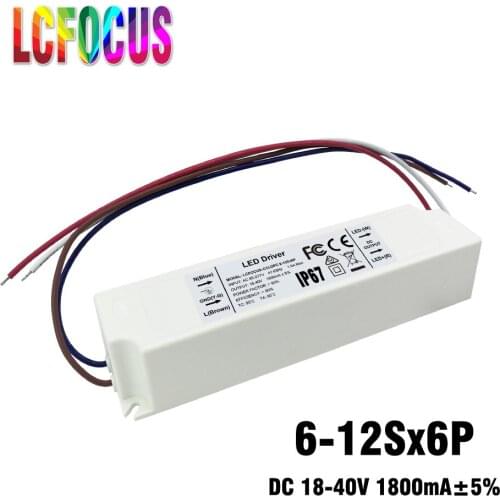 Lighting transformer 6-12Sx6P 36W 42W 48W 54W 60W 66W 72W plastic housing LED driver for spotlight street light