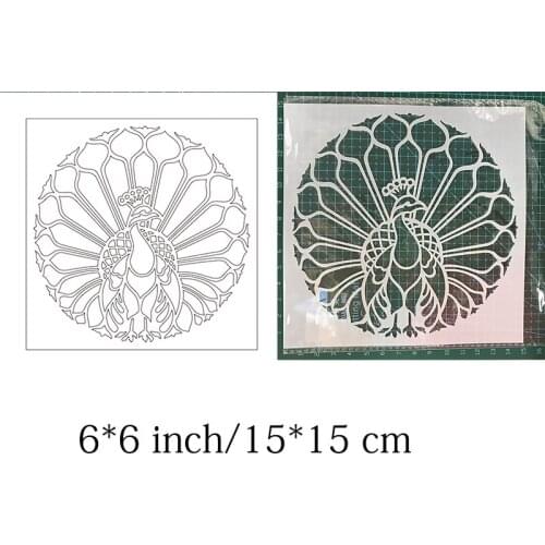 Peacock Opening Pattern Stencil for DIY Scrapbooking Album DIY Paper Card Craft Fun Plastic Templates Decoation New 2019