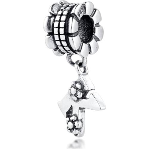 Fits for Pandora Charms Bracelets Letter K Beads 100% 925 Sterling Silver Jewelry Free Shipping