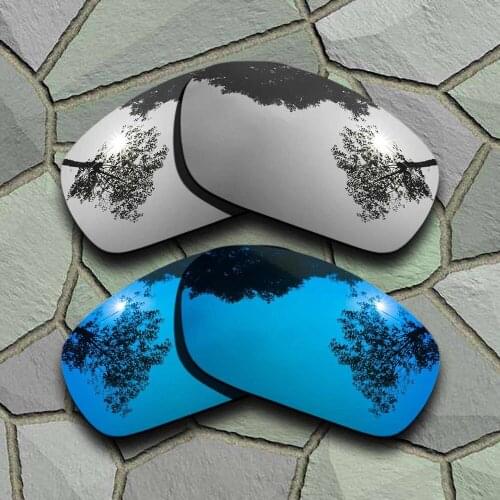 Chrome&Sky Blue Sunglasses Polarized Replacement Lenses for Oakley Jawbone