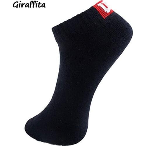 Giraffita Casual Men socks Cotton boat socks towel bottom socks short tube concise Fashion Design socks