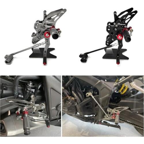 CNC Adjustable Rearsets Foot Pegs Rear Set For Honda CB650F&CBR650F 2014-2018 / CB650R&CBR650R 2019 2020 2021