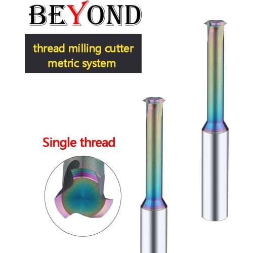 BEYOND Single Thread Milling Cutter Coated Carbide Tungsten Steel Special For Aluminum Alloy Deep Hole The Metric System