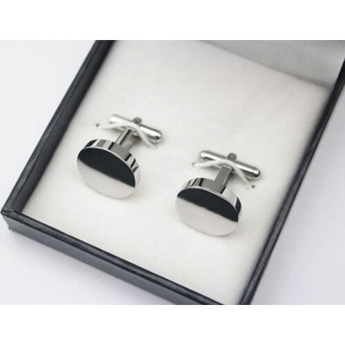 New Arrival Round Thick Cufflinks For Business Shirt Mens Wedding Party 316L Stainless Steel Cuff Links