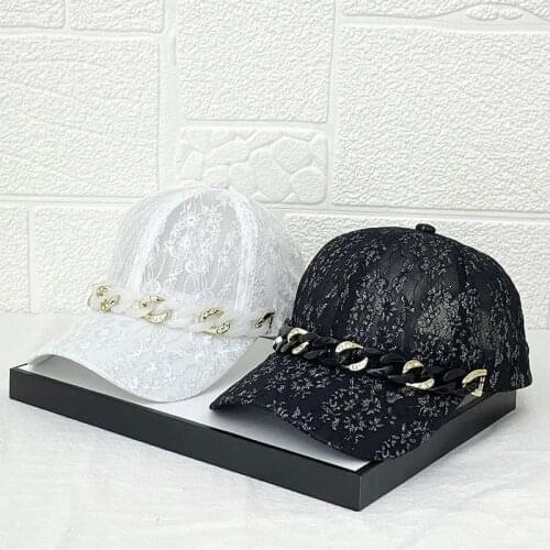 Womens Lace Baseball Caps Breathable Mesh Floral Hat Gorras Summer Cap Snapback Casquette Visor Cap