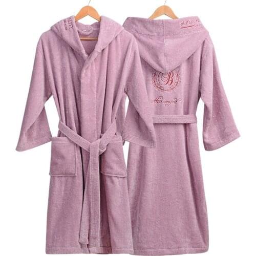 Winter Bathrobe Women Thick Lovers Robe bathrobe women thickening Towel fleece bath robe lounge badjas peignoir femme polaire