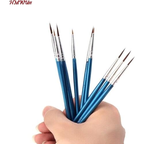 10Pcs/Lot Miniature Paint Brush Brushes Different Size Round Pointed Tip Nylon Hair Painting Brush Set Art Supplies