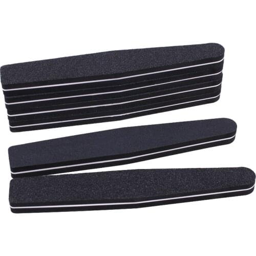 5Pcs Elastic Sponge Nail File Buffer 100/180 Black Diamond Polishing Blcok Washable Sanding Glitter Manicure Nail Accessories