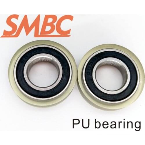 5pcs [PU608-40]8*40*7 Z3V3Free shipping Polyurethane PU Rubber Bearing 608 2RS sorting machine sliding roller pulley Press pape