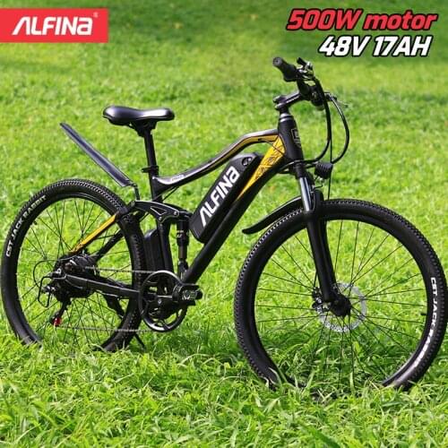ALFINA F60plus NEW 27.5 inch electric bike 500W motor Mountain Bike 48V 17AH battery Electric Bicycle adult MTB ebike