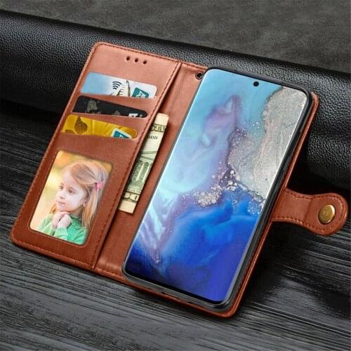 S20 Ultra Luxury Leather Wallet Case for Samsung Note 10 S20 S10 S8 S9 360 Protect PU Leather Flip Cover for Samsung Note 8 9