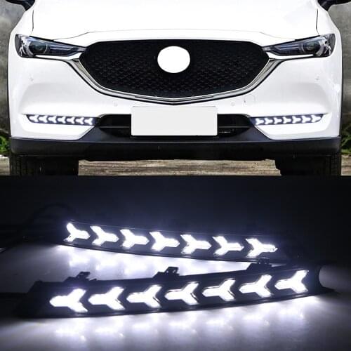 CSCSNL 1Pair LED Daytime Running Light fog lamp DRL with Flowing turn signal For Mazda cx-5 cx5 cx 5 2017 2018 2019 2020