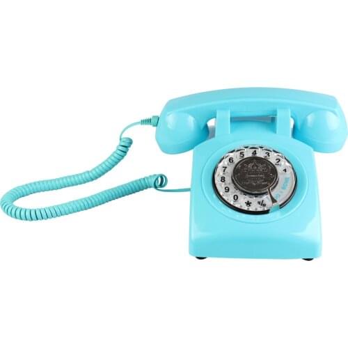 Retro Rotary Dial Home Phones, Old Fashioned Classic Corded Telephone Vintage Landline Phone for Home and Office