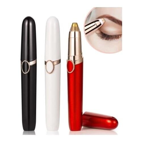 Electric Eyebrow Trimmer Mini Painless Eye Brow Epilator Lipstick Brows Hair Remover OPP Package Without Battery