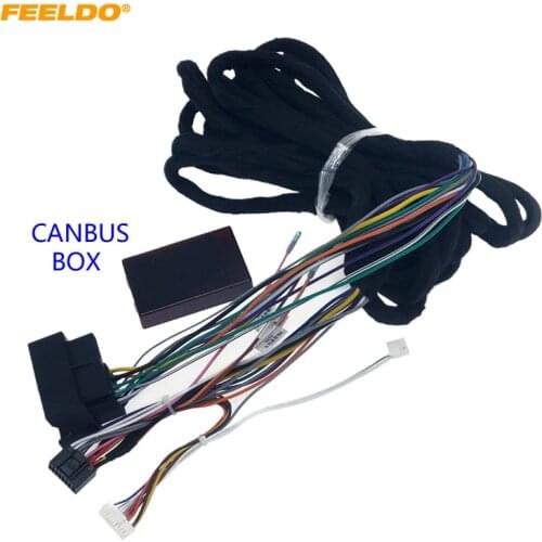 FEELDO Car 16Pin 6-meter Extended Wiring Harness Cable With Canbus For BMW E39(01-04)/E53(01-05) Aftermarket Stereo #HQ6728