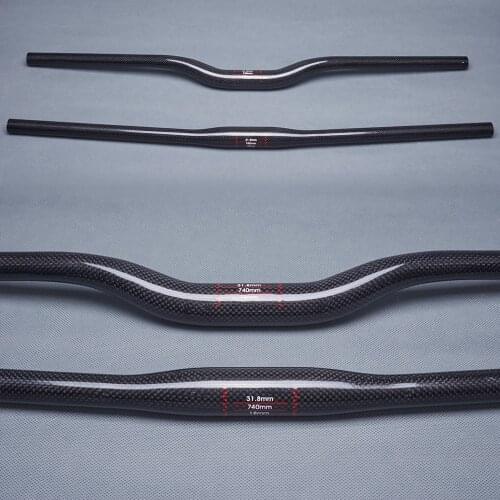 Glossy Full 3K Carbon Fiber Bicycle MTB Handlebar Mountain Bike Parts 31.8mm 600/620/640/660/680/700/720/740/760mm