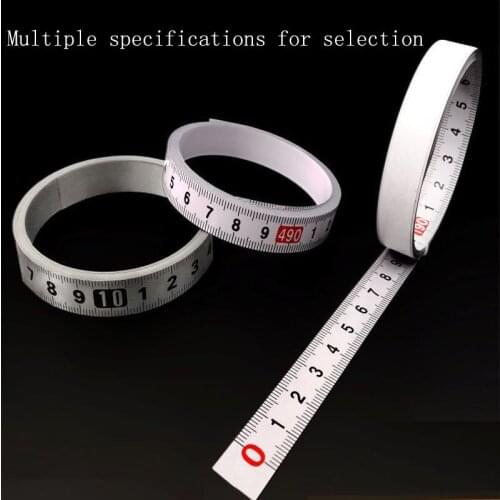 Stainless Steel Miter Track Tape Measure Self Adhesive Metric Scale Ruler 1M-2M for T-track Router Table Saw Woodworking Tool