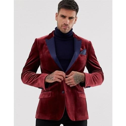 Handsome Groomsmen Peak Lapel Groom Tuxedos Mens Wedding Dress Man Jacket Blazer Prom Dinner (Jacket+Pants+Tie) A058