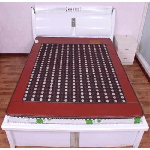2017 Best Selling Health Care Mat Natural Jade Double temperature dual-control tomalin Far infrared heating stone mattress