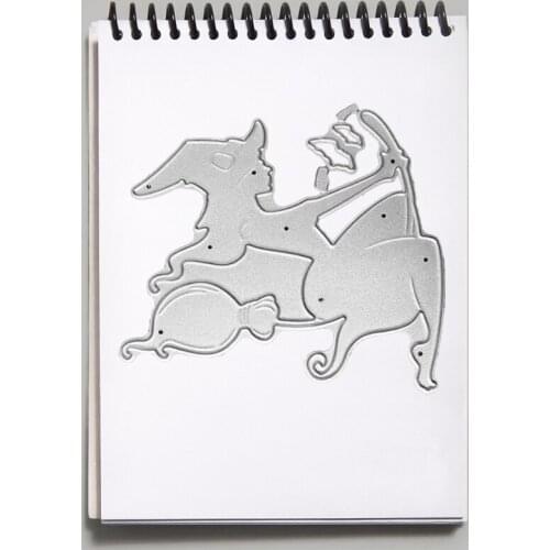 Halloween Witch Broomstick Metal Cutting Dies Stencil Scrapbooking DIY Album Stamp Paper Card Mold Embossing Decoration P15D