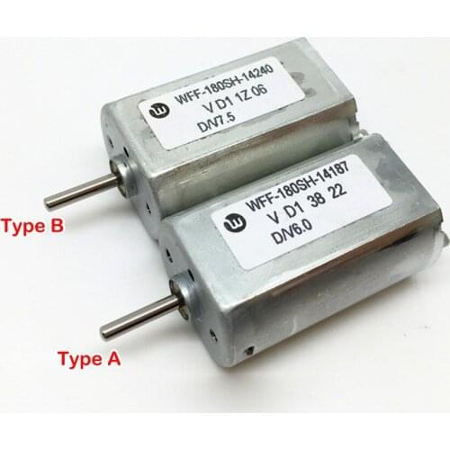 Mini 180 Metal Brush Motor DC 3V-7.2V 6560RPM Slow Speed Large Torque for Household Appliances Toy Car Boat Model