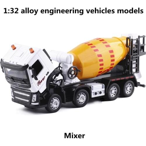 1:32 alloy engineering vehicles models, pull back & flashing & musical,mixer model,metal diecasts,toy vehicles,free shipping