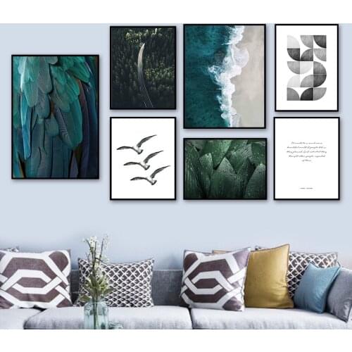 Natural Landscape Forest Road Wing Sea Wall Art Canvas Painting Nordic Posters And Prints Wall Pictures For Living Room Decor