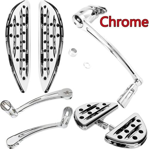 Shallow Cut Chrome Floorboards&Shift Lever&Brake Shift For Harley Touring Street Glide Road King 2014-2017 Models