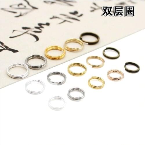 100pcs/lot 4 5 6 8 10mm Open Jump Rings Double Loops Gold Silver Color Split Rings Connectors For Jewelry Making Findings DiY