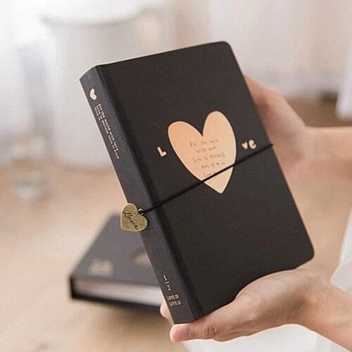 160Sheets White and Black Paper Blank Inner Page Portable Small Pocket Notebook Sketchbook Stationery Gift Hardcover Notepad B6