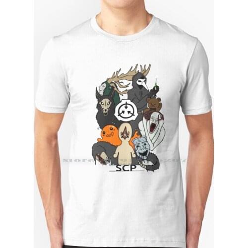 Scps Colored T Shirt 100% Pure Cotton Scp Creepy Game Horror Scary Cute Videogames Secure Contain Protect Transparent Plague
