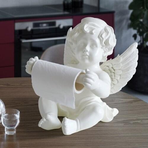 Nordic style Angel Box Bracket Dining Table Kitchen Office Paper Roll Beautiful Handkerchief Box Modern Art Sculpture Home Decor