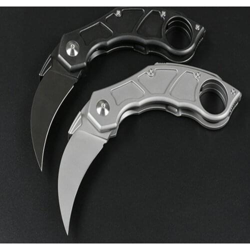 Folding Knife Warwolf Claw Blade (M390 Two Colors) Titanium Alloy High Hardness Outdoor Survival Hunting and Camping EDC Tool